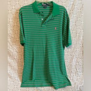 Green Striped Polo
